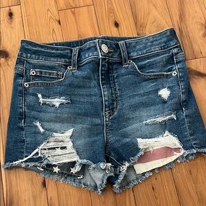 Distressed Denim Shorts